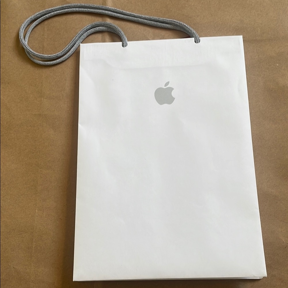 Apple White Shopping Bag